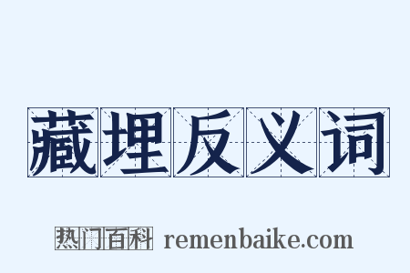 藏埋反义词是什么意思的图片